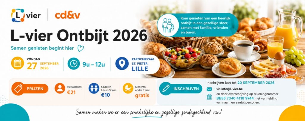 L-Vier ontbijt op 27 september 2026