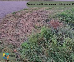 Waarom wordt bermmaaisel niet afgevoerd?